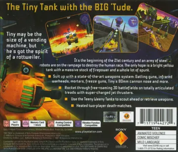 Tiny Tank (US) box cover back